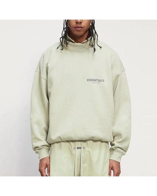 Fear Of God White Fw20 Mock Neck Sweatshirt 'Sage' for men