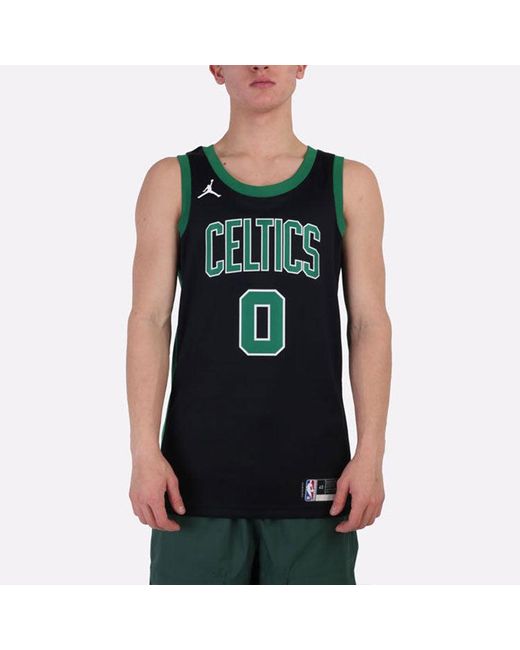 Nike Black Nba Sports Basketball Jersey Vest Sw Fan Edition Boston Celtics Tatum No. 0 for men