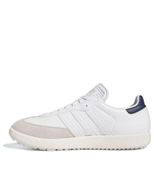 Adidas White Samba Spikeless Golf Collegiate' for men