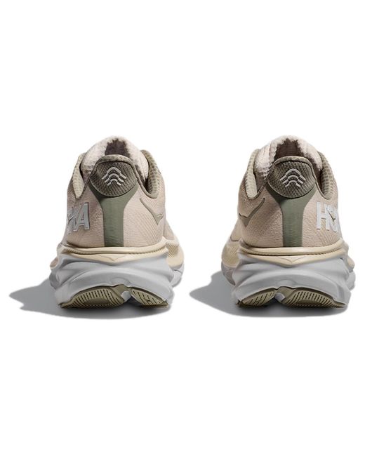 Hoka One One White Clifton 9 2E Wide 'Oat Milk' for men