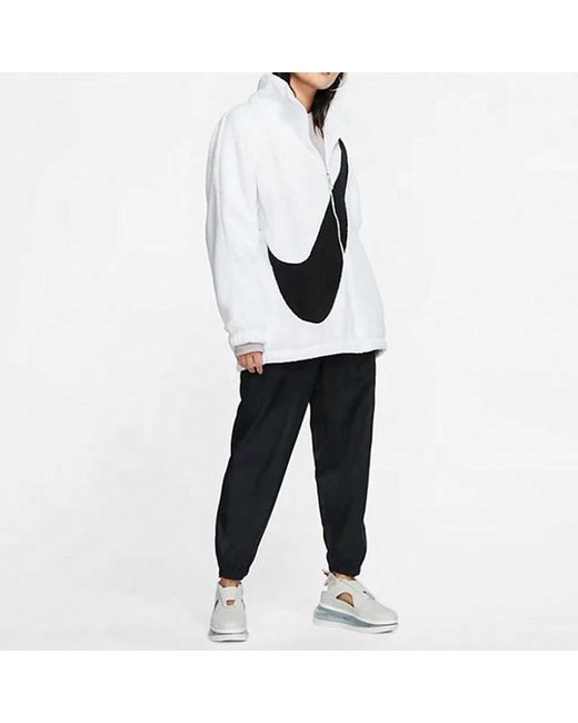 Nike White (Wmns) Big Swoosh Reversible Fur Jacket