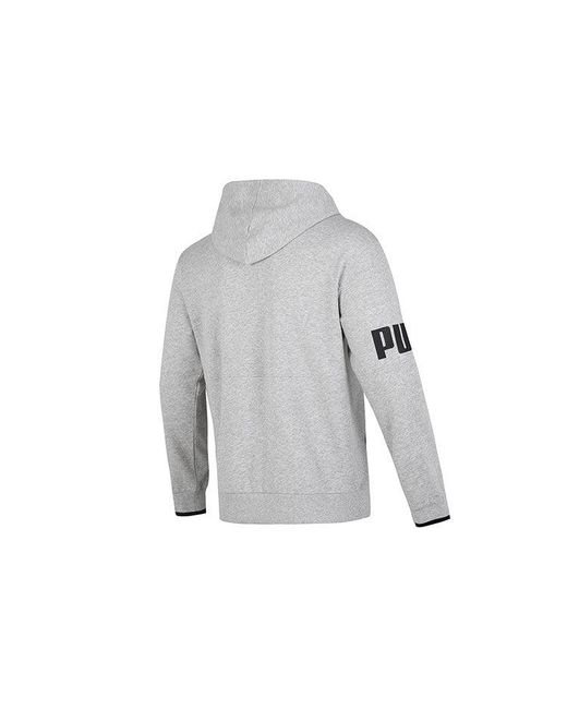 PUMA Gray Power Training Hoodie for men