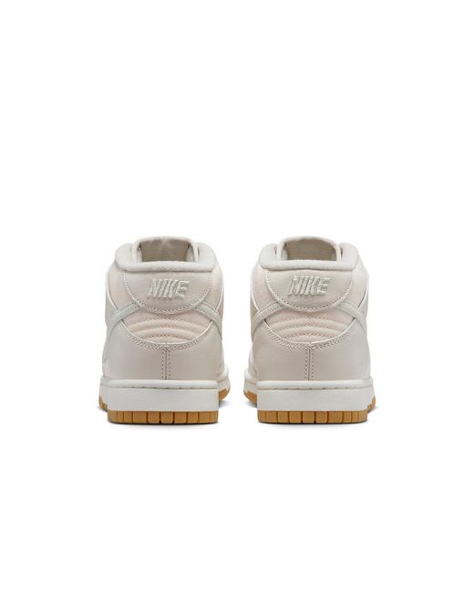 Nike White Dunk Mid 'Canvas Light Orewood Gum' for men