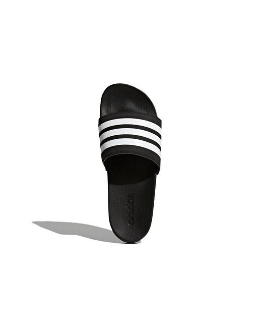 Adidas Black Adilette Cloudfoam Plus for men