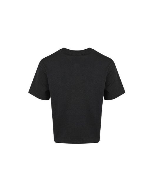 Nike Black (Wmns) Sportswear Swoosh Short Printed Round Neck Pullover T-Shirt