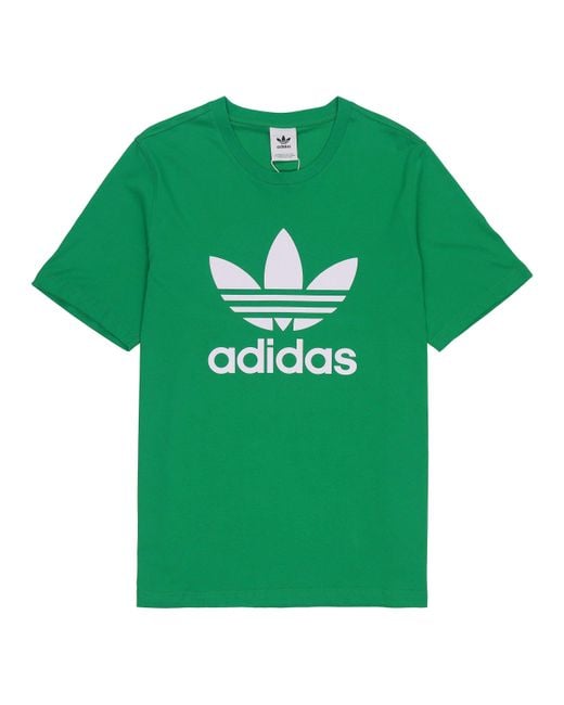 Adidas Green Adicolor Classics Trefoil T-shirt for men