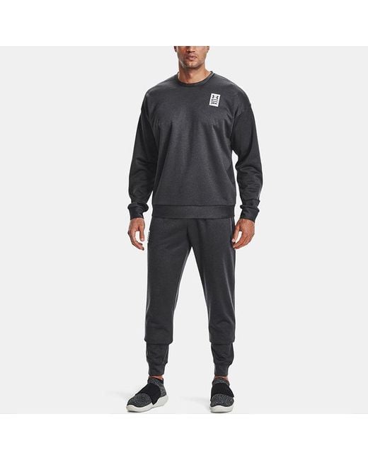 Under Armour Black Recover Round Neck Training Loose Sports for men