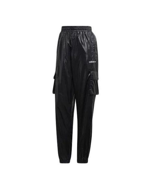 Adidas Black (Wmns) Originals Shiny Athleisure Track Pants 'Metallic'