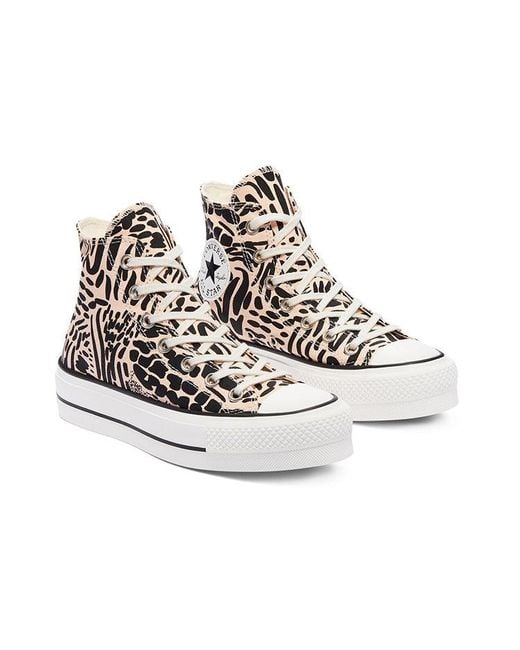 Converse Black (Wmns) Chuck Taylor All Star Platform High 'Jungle Art'