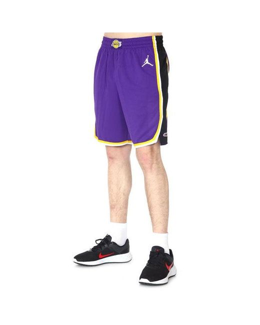 Nike Purple Nba Statement Edition Basketball Shorts 'Los Angeles Lakers' for men