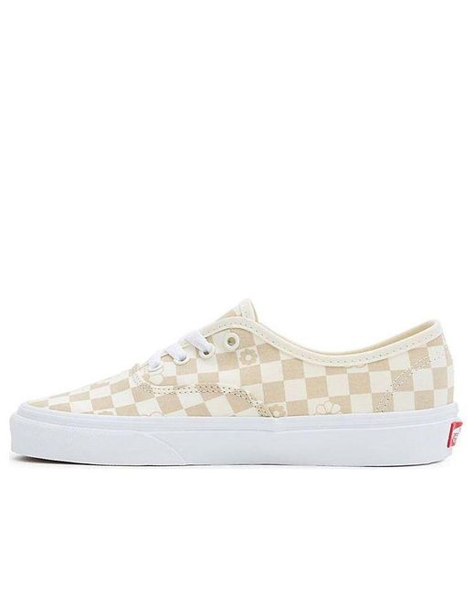 Vans White Floral Check Authentic