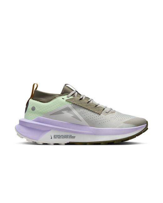 Nike White Zoomx Zegama 2 'Light Iron Ore Vapor Lilac Bloom Anthracite' for men