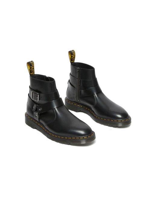 Dr. Martens Black Jaimes Leather Harness Chelsea Boots
