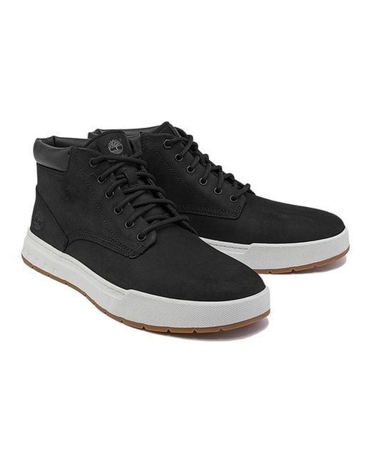 Timberland Black Maple Grove Leather Chukka Boot Nubuck' for men