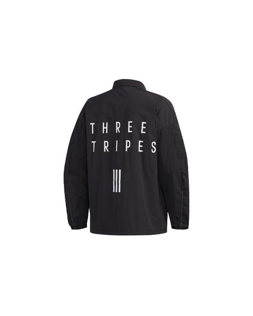 Adidas Blue S2S Coach Jk Back Printing Sports Stand Collar Jacket for men