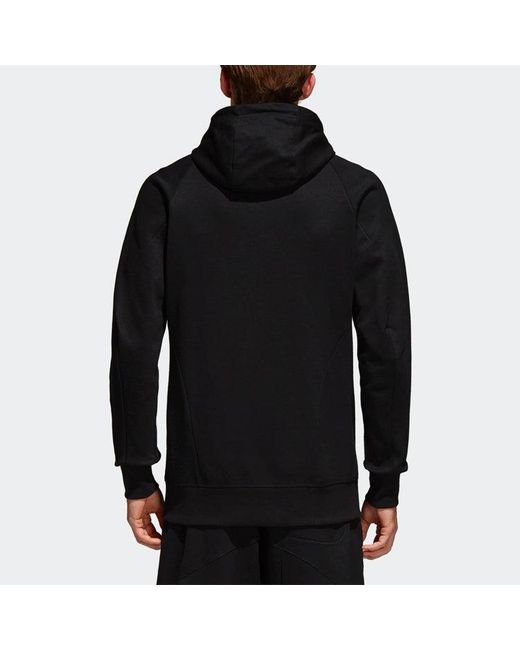Adidas Black Originals Hooded Zipper Sports Jacket for men