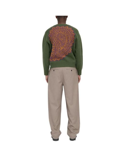 Stussy Green Paisley Sweater for men