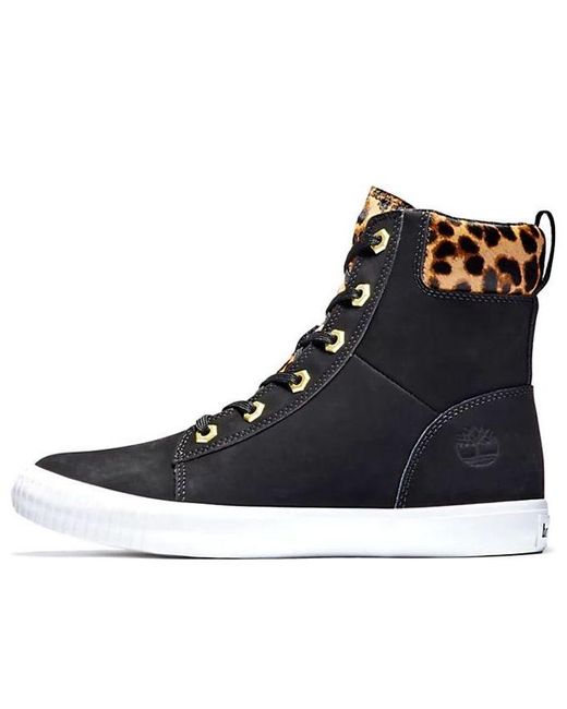 Timberland Blue (Wmns) Skyla Bay 6 Inch Boot Nubuck Wtih Cheetah Collar'