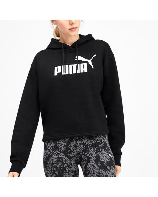 PUMA Elevated Essentials Cropped Hoodie Black Xl