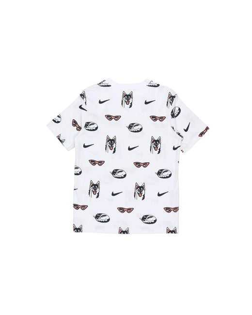Nike White (Wmns) As W Sportswear Bf Dog Aop