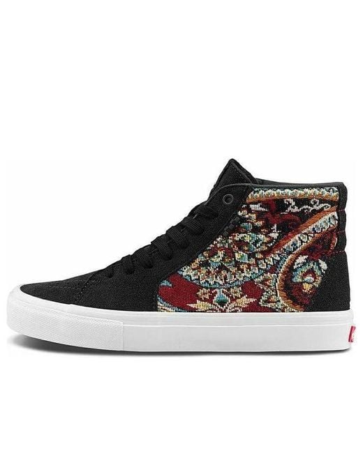 Vans Black Skate Sk8-Hi 'Paisley' for men
