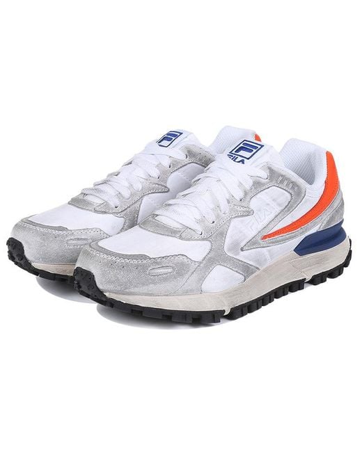 Fila White Zagato Washing Low Top Running Shoes for men