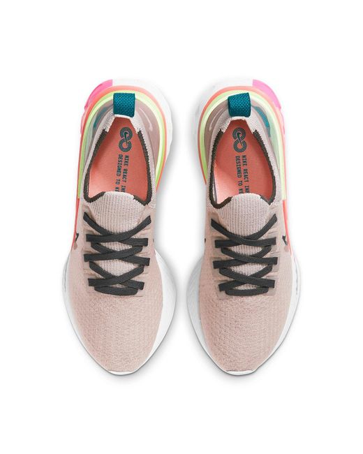 Nike Pink (Wmns) React Infinity Run Flyknit Premium Ash'