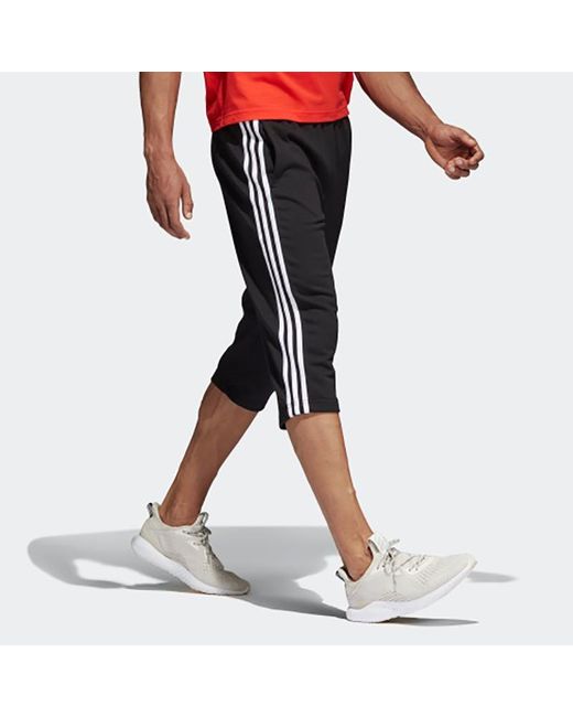 Adidas Black Ess 3S 3/ Sports Trouser for men
