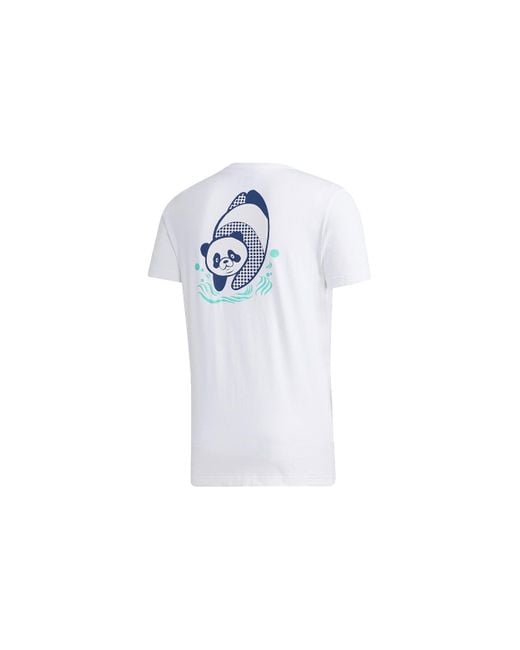 Adidas White Neo M Pnda 3Sgrx T Printing Pattern Sports Short Sleeve for men