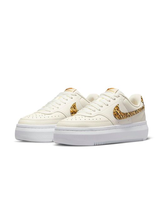 Nike White (Wmns) Court Vision Alta Low 'Phantom Leopard'