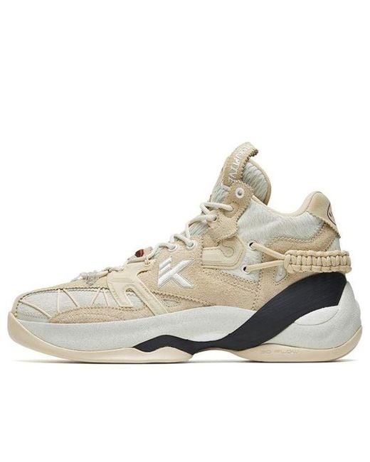 Anta White Kt Thompson Basketball Shoes Beige for men