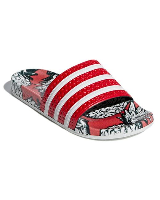 Adidas Red (Wmns) Adilette Slides 'Scarlet'