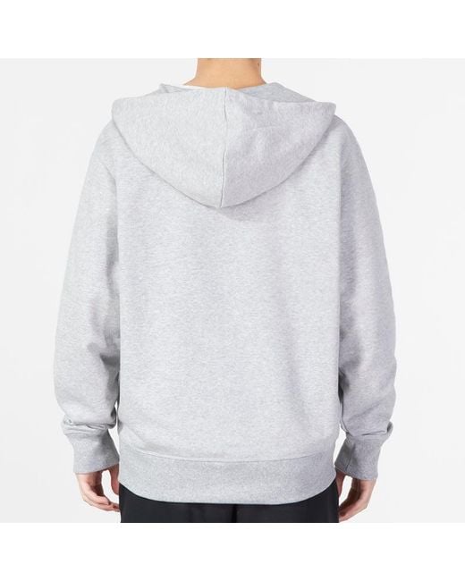 New Balance White Essentials Stacked Logo French Terry Jacket 'Classic' for men
