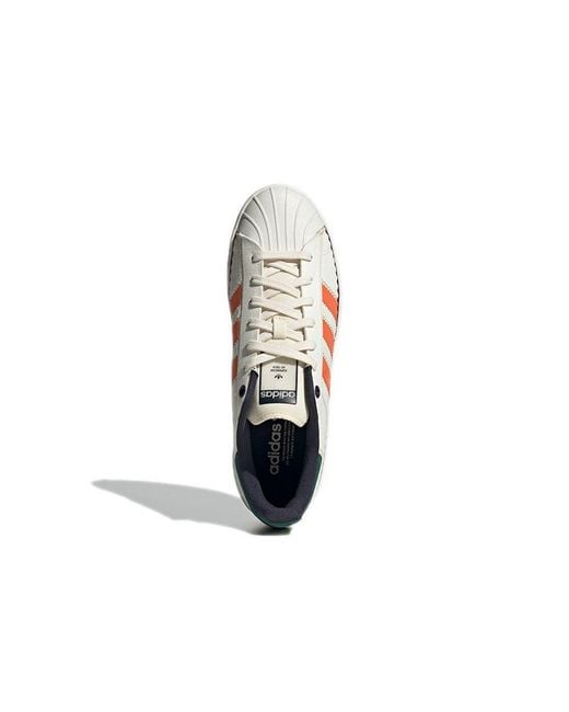 Adidas White Superstar Ot Tech Victory Crimson' for men