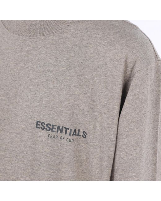 Fear Of God Gray Fw21 Long Sleeve Tee for men