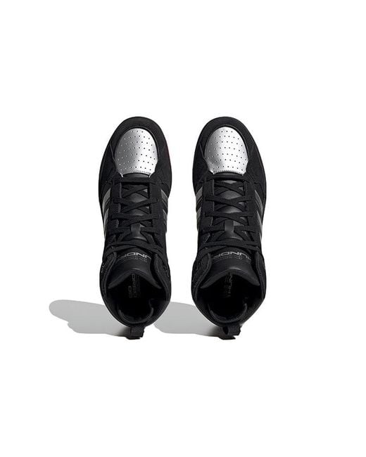 Adidas Black Neo 100Db Mid Basketball Shoes Metallic' for men