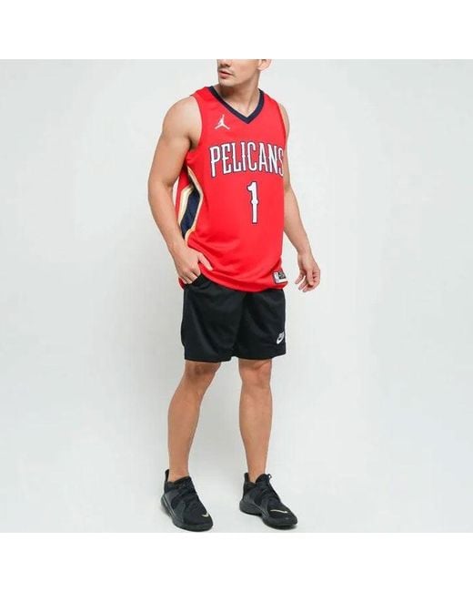 Nike Red Nba Zion Williamson New Orleans Pelicans 2020/21 Fan Edition Jersey #1 for men