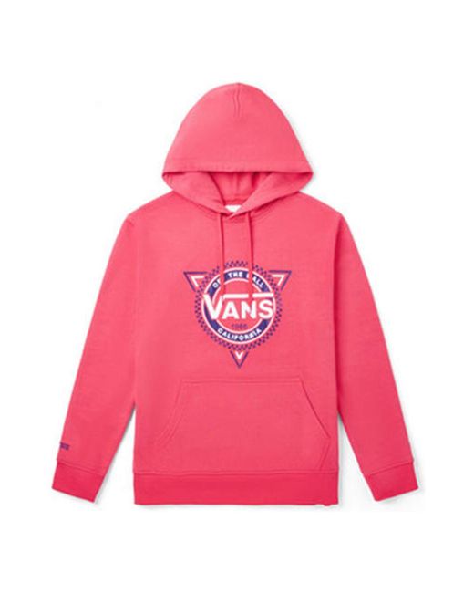 Vans Pink Casual Sports Printing Hooded Drawstring Couple Style Rose for men