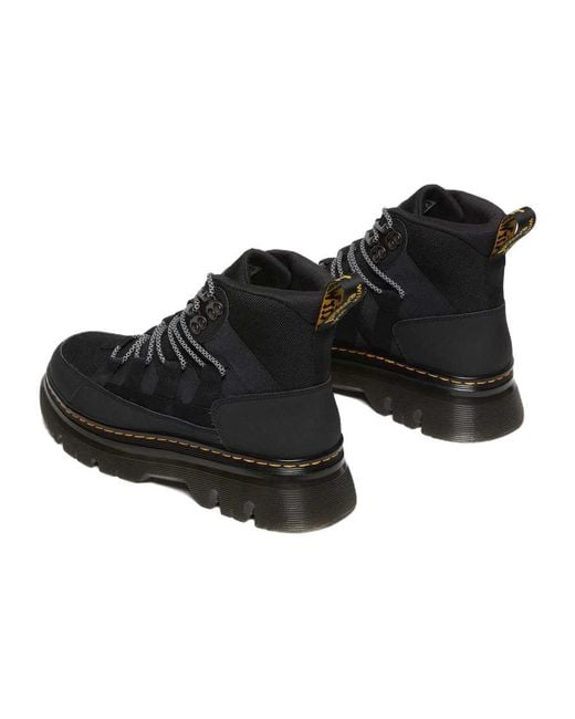 Dr. Martens Black Boury Leather Casual Boots