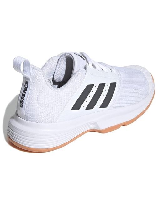 Adidas White Essence Indoor Low Tops Badminton Shoe for men
