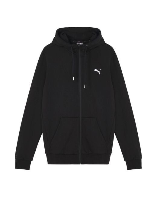 PUMA Black Logo Printed Hooded Jacket for men