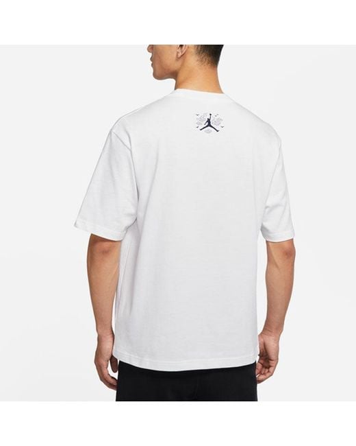 Nike White Printing Round Neck Pullover Short Sleeve T-Shirt for men