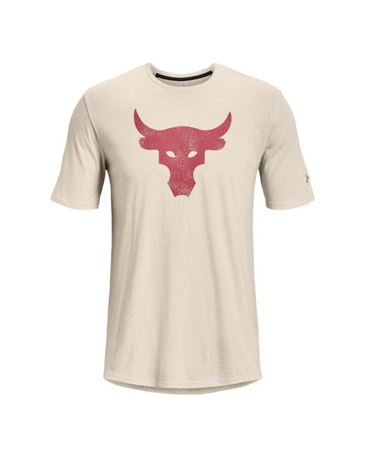 Under Armour Pink Project Rock Brahma Bull Short Sleeve T-Shirt for men