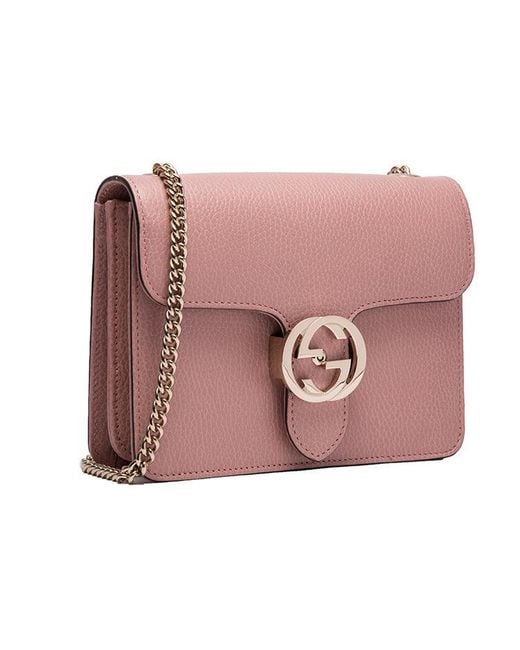 Gucci Pink (Wmns) Leather Bag Single-Shoulder Bag