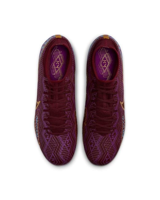 Nike Red Kylian Mbapp X Mercurial Superfly 9 Academy Fg Mg 'Dark Beetroot' for men