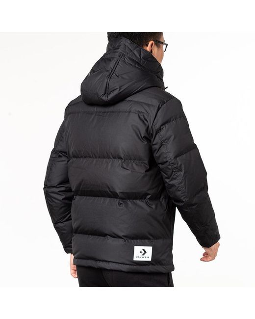 Converse Black Outdoor With Down Feather Jacket for men