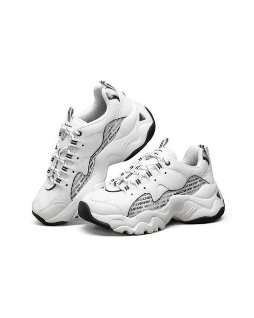 Skechers White (Wmns) D Lites 3.0-Endless Chic Shoes