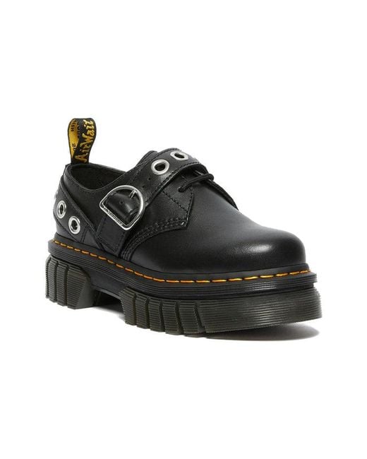 Dr. Martens Black Audrick Hardware Leather Platform for men