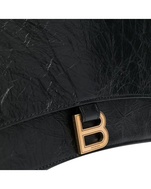 Balenciaga Black (Wmns) Crush Medium Chain Bag