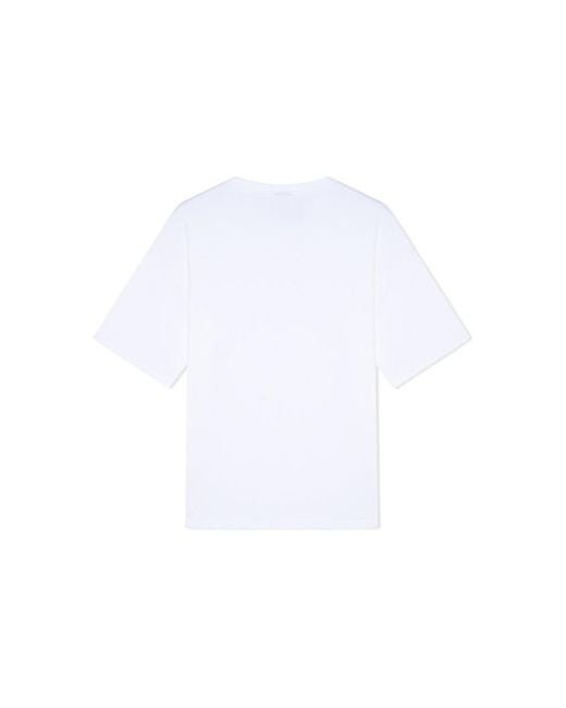 New Balance White Logo Print T-Shirt for men